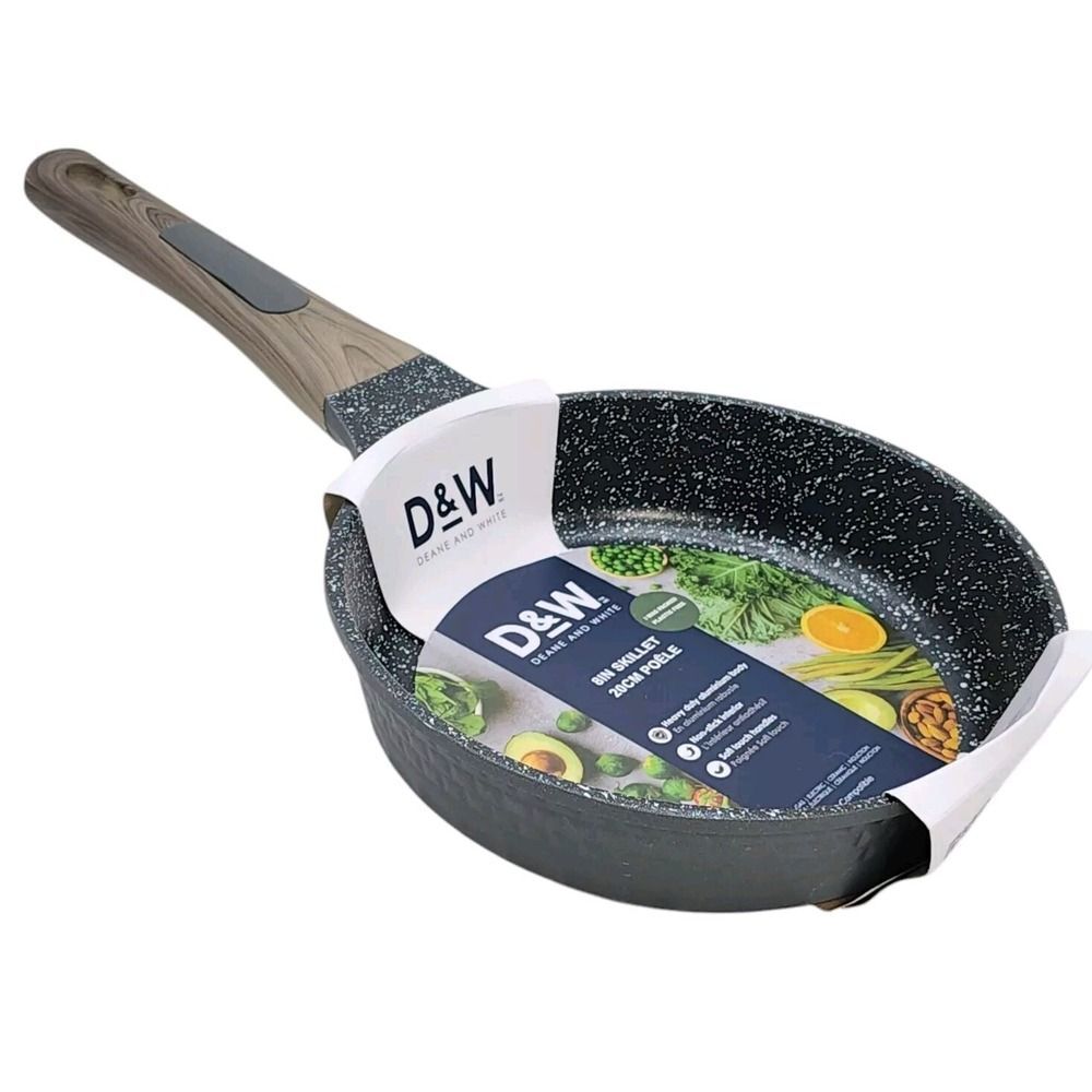 D&W Deane And White Cookware 8inch Frying Pan Skillet Nonstick Interior Charcoal